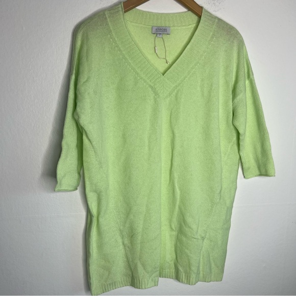 KIMROSS cashmere V-Neck Green Sweater Sz M - Picture 1 of 7